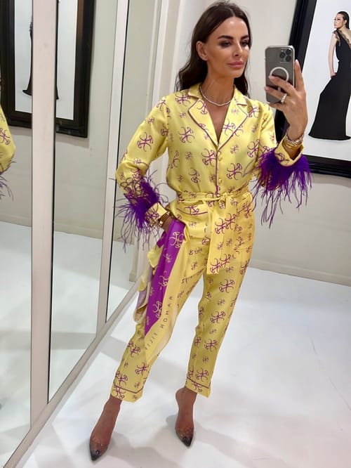 RF MONOGRAM SILK TWINSET - LAST SIZE
