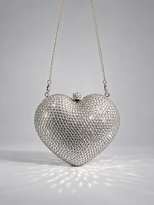 AMARE SILVER MINAUDIERE BAG