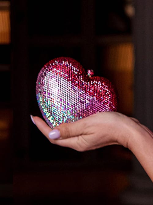 AMARE OMBRE PINK MINAUDIERE BAG