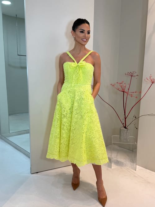 SAMPLE LIME LACE DRESS