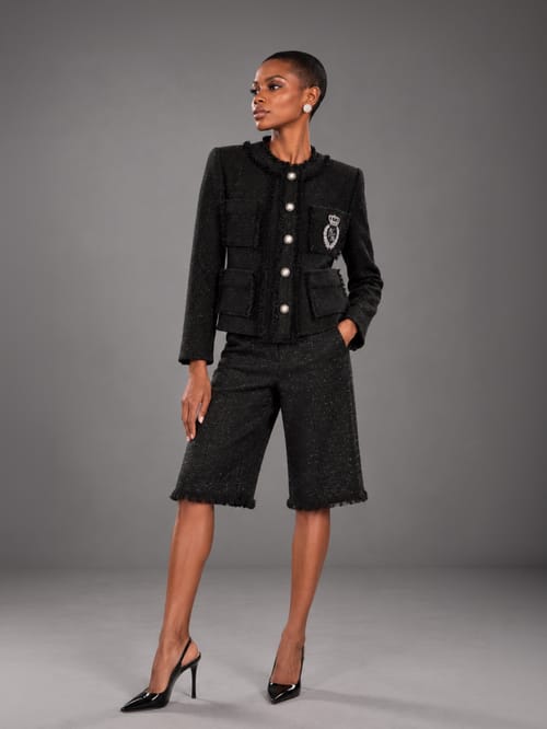 TWEED BERMUDA SHORTS