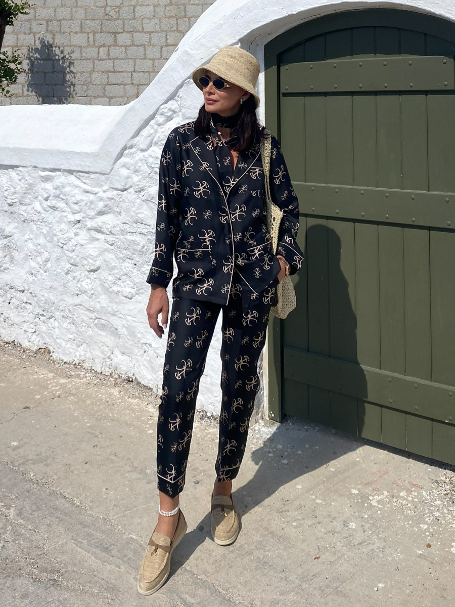 RF MONOGRAM SILK TWINSET LAST SIZE